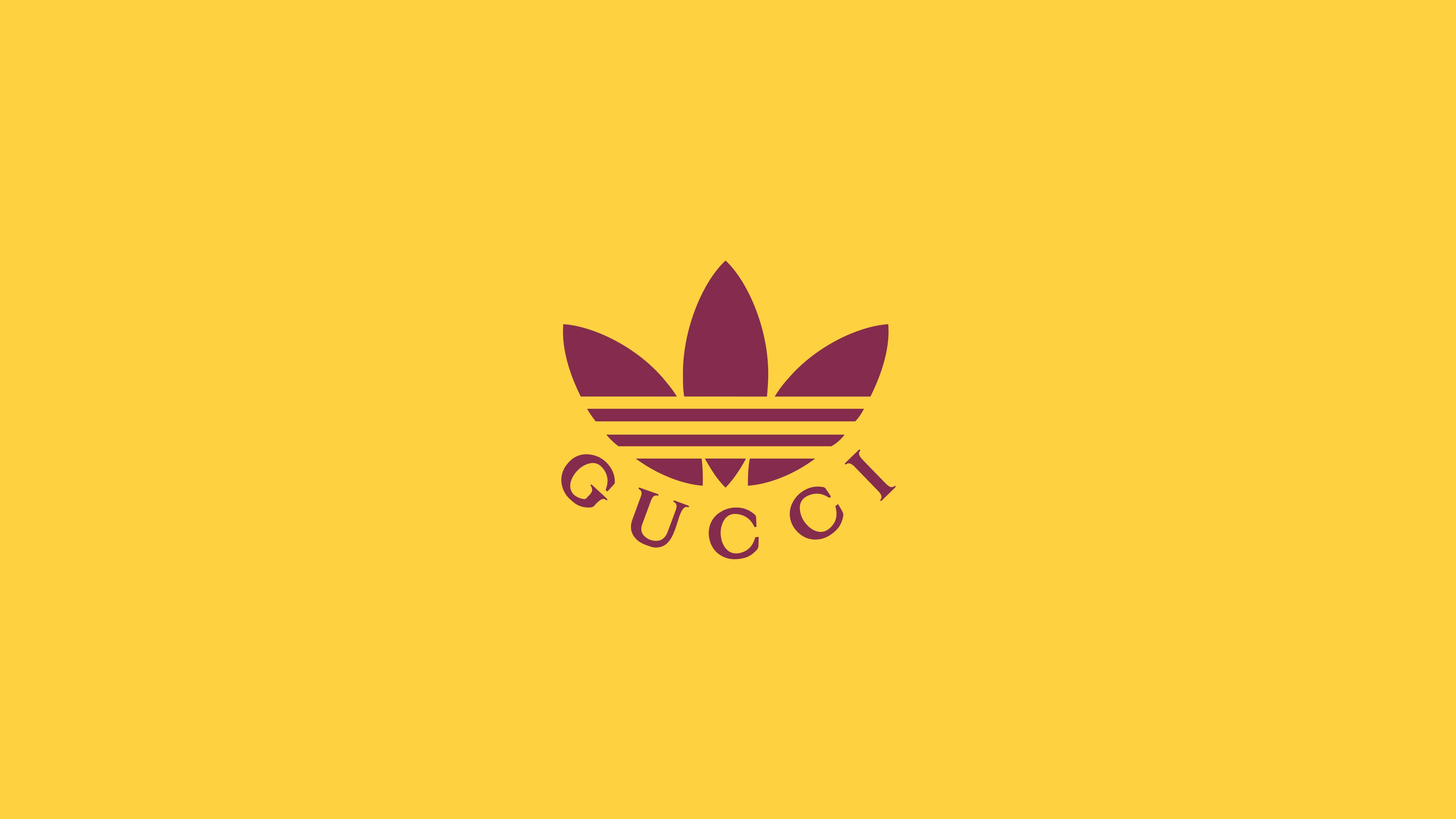 adidas and Gucci co-branded design mixing the Trefoil and Gucci monogram. Image Source: news.adidas.com