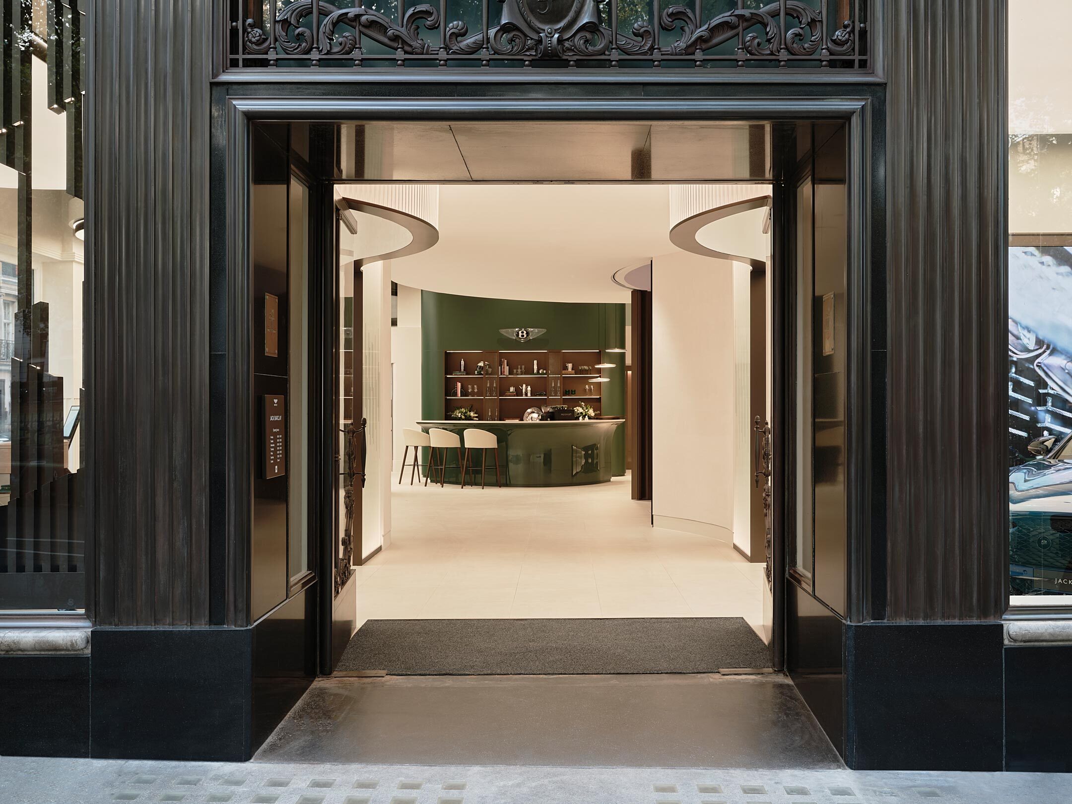 Bentley puts a bar where the reception desk was