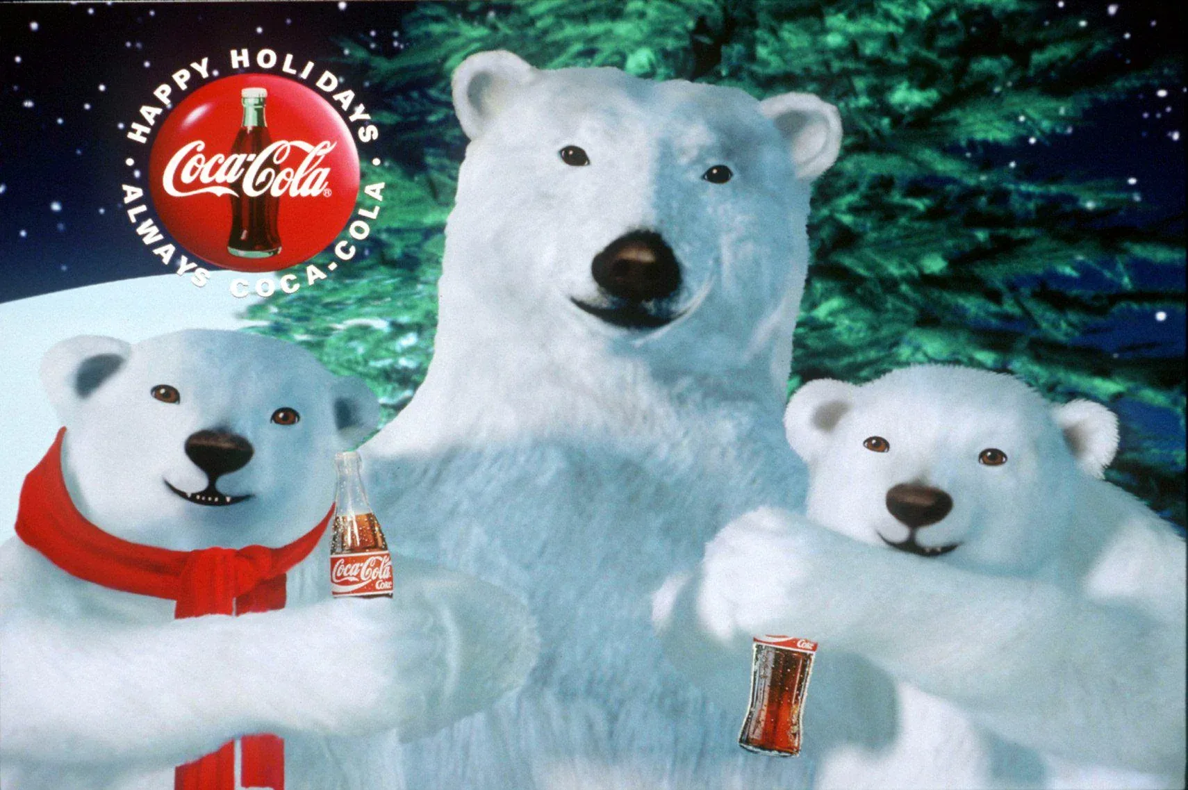 Coca-Cola brings its polar bears to life in 1993 with Northern Lights