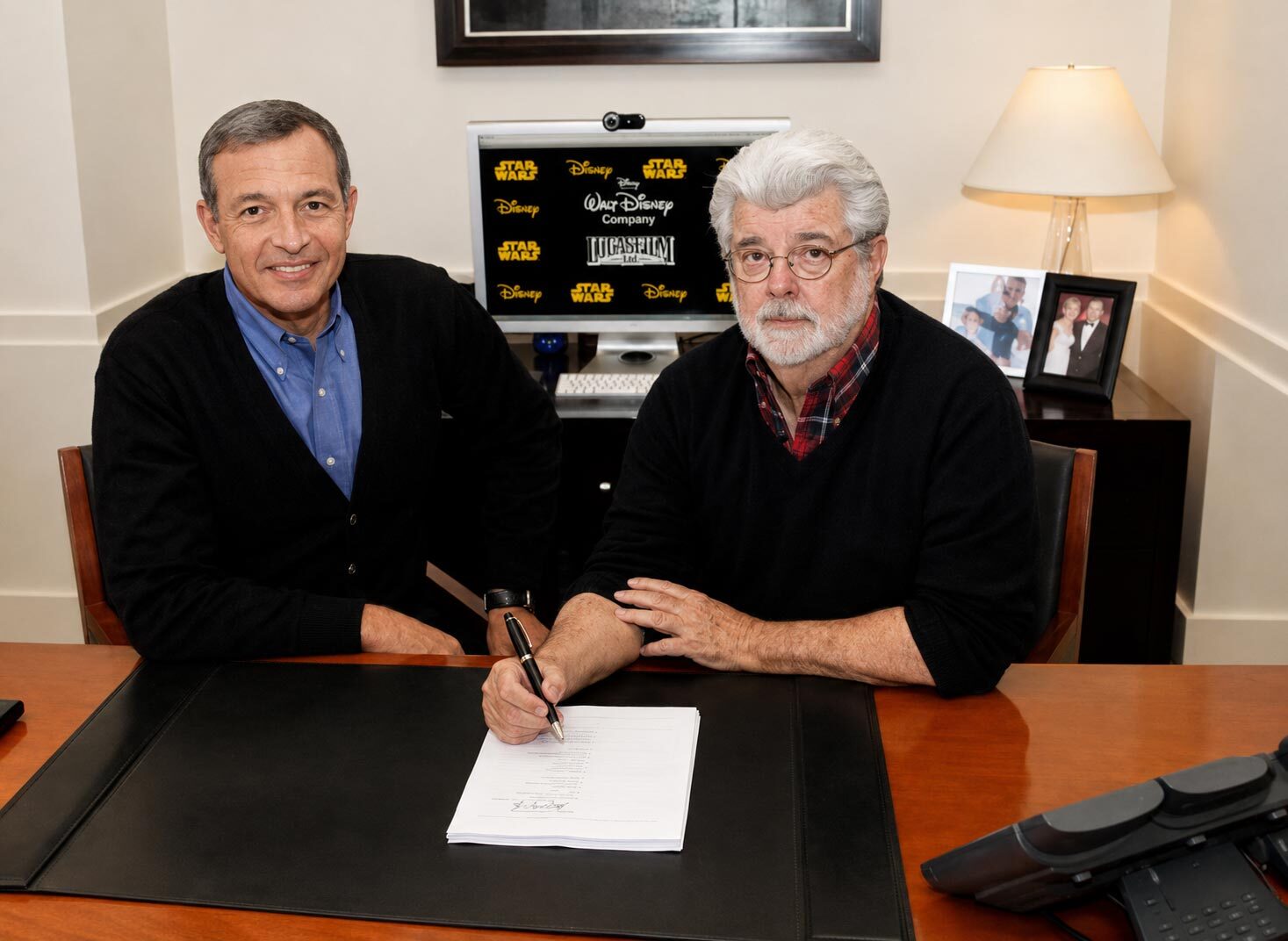 Bob Iger & George Lucas. Source: thewaltdisneycompany.com