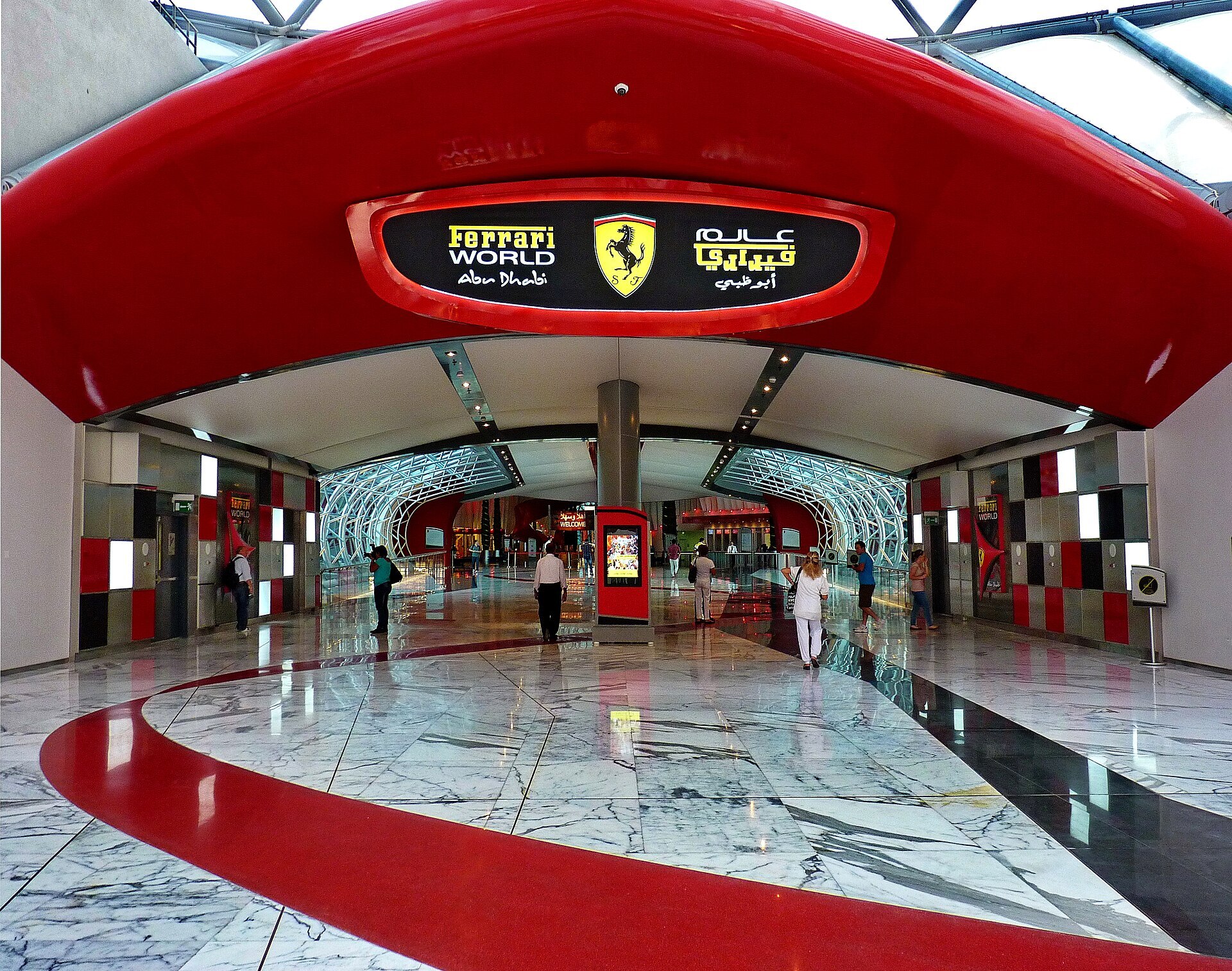 Entrance to Ferrari World. Image Source: patano