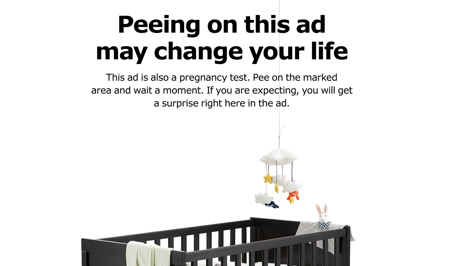 A pregnancy test ad rewrote what a print page could do