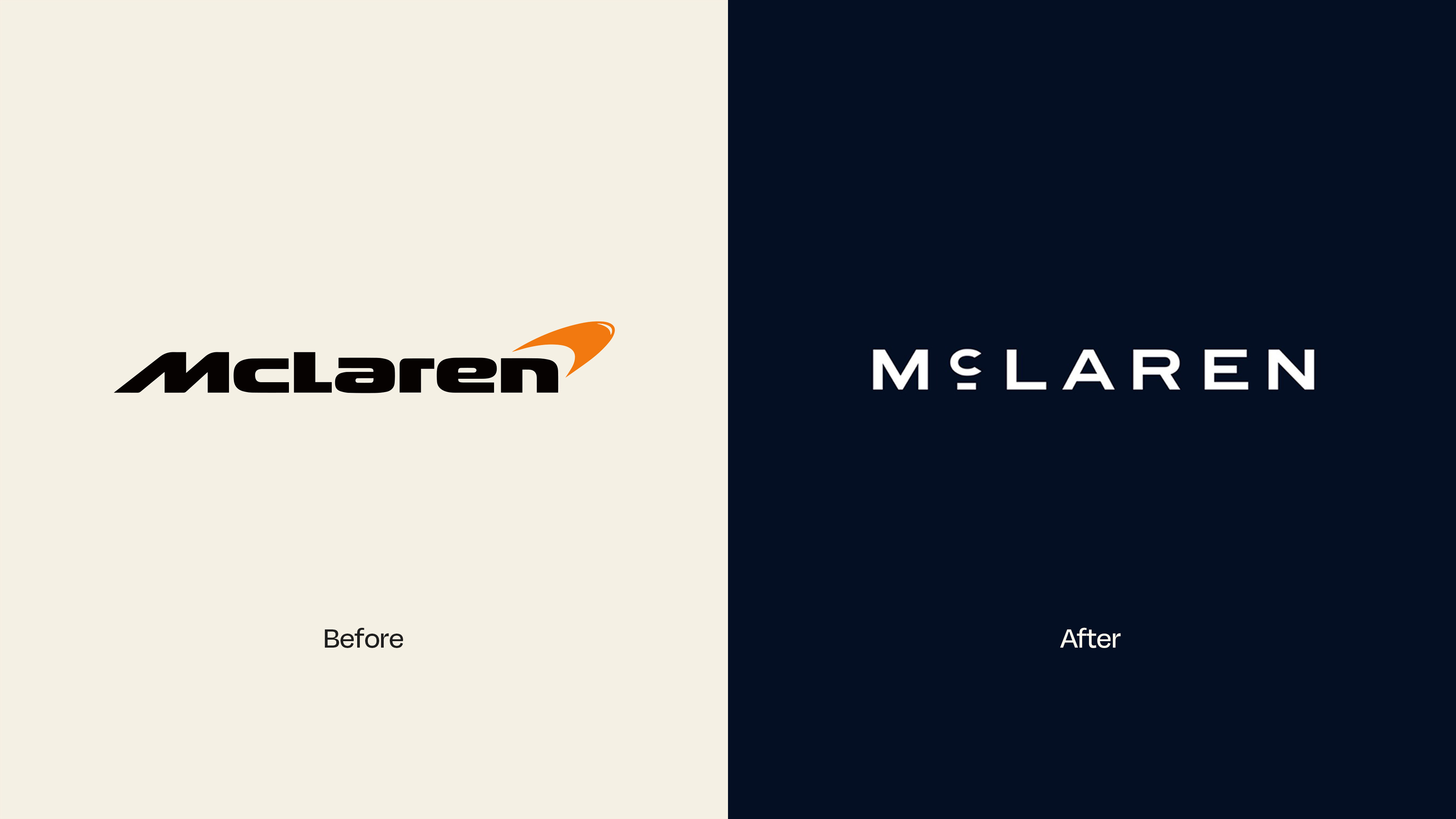 Mclaren redesign logo comparison