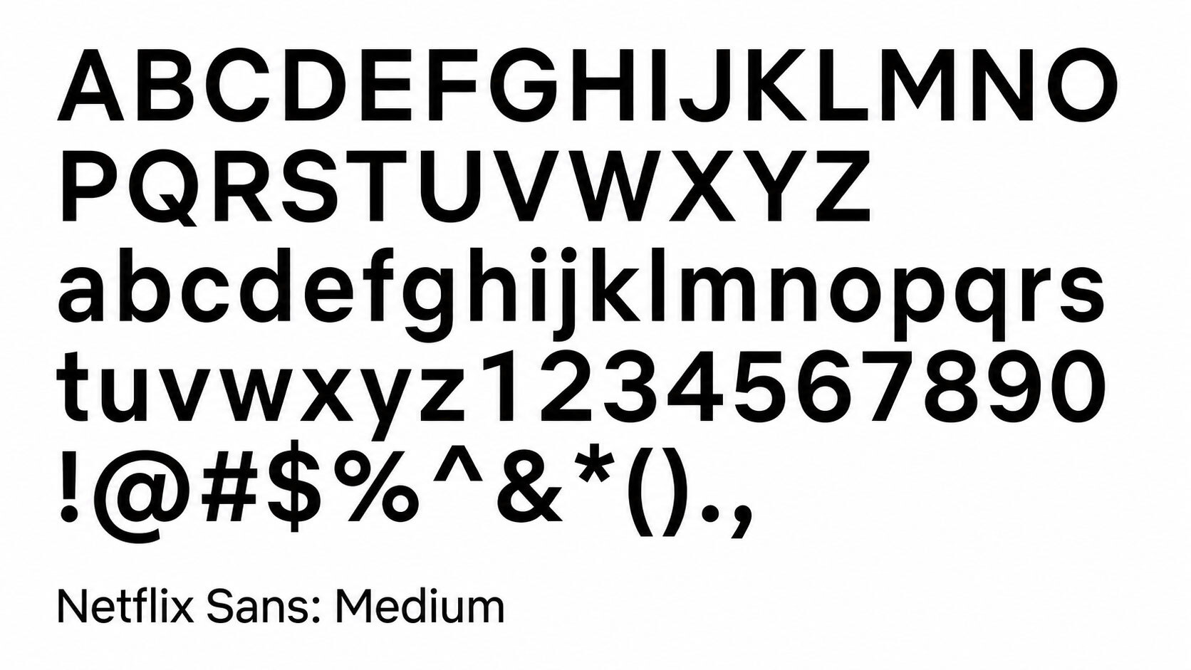 Netflix sans letters