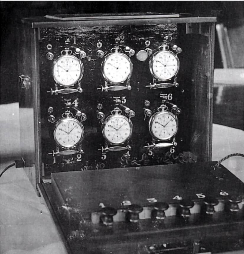 Omega sent 30 chronographs to the Olympic Games, 1932. Source: OMEGA