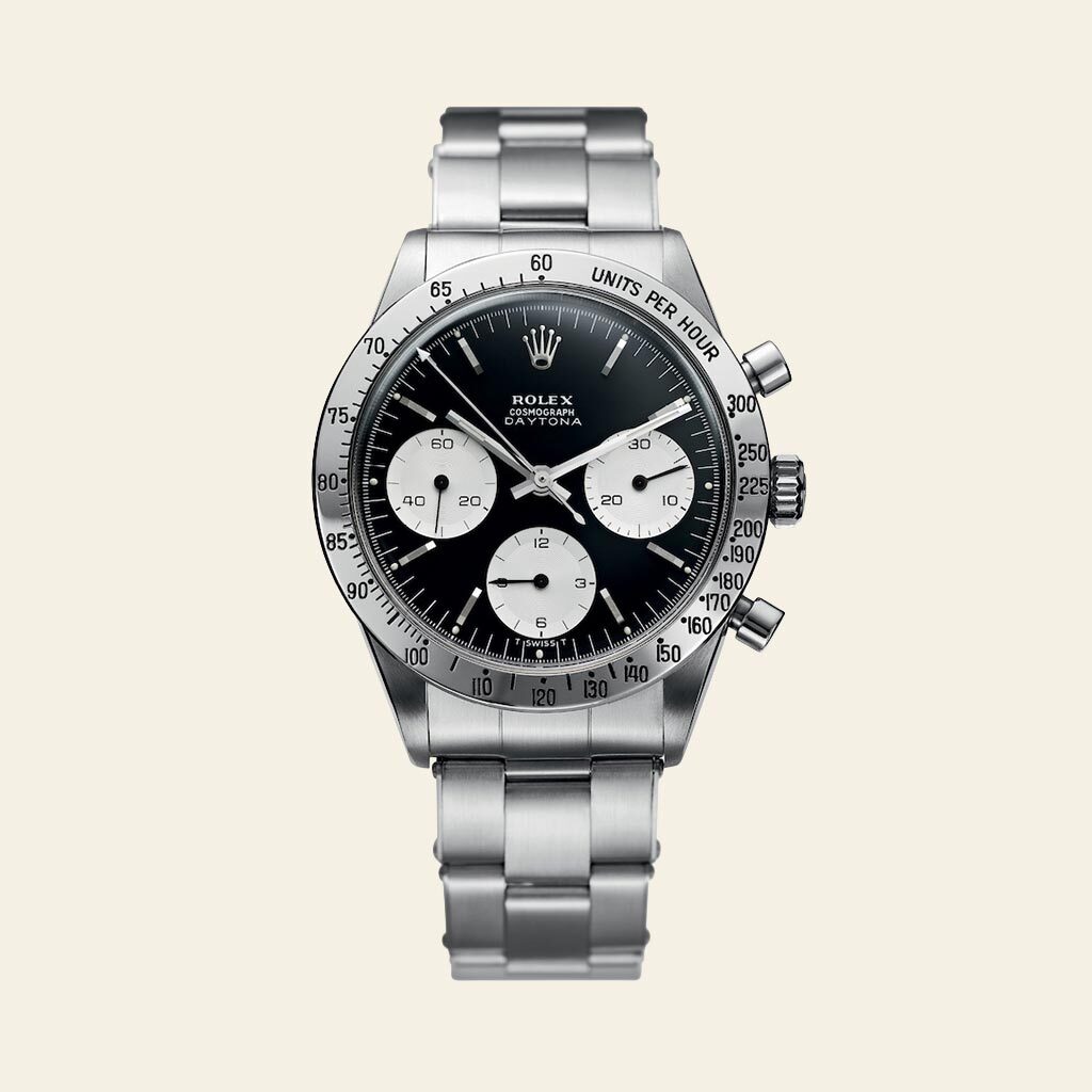 The first Rolex Cosmograph Daytona watch from 1963. Source: Rolex